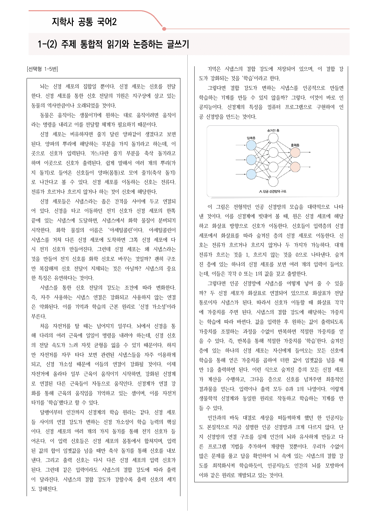 30문항) 지학사 공통국어2 1-(2) 논증하는 글쓰기_preview_undefined
