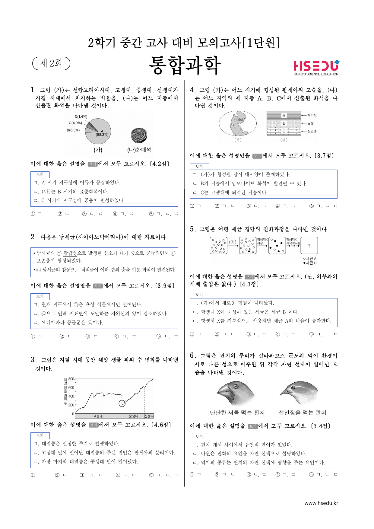 2학기 중간고사 대비 통합과학 2 1단원 전범위 모의고사 2회_preview_undefined