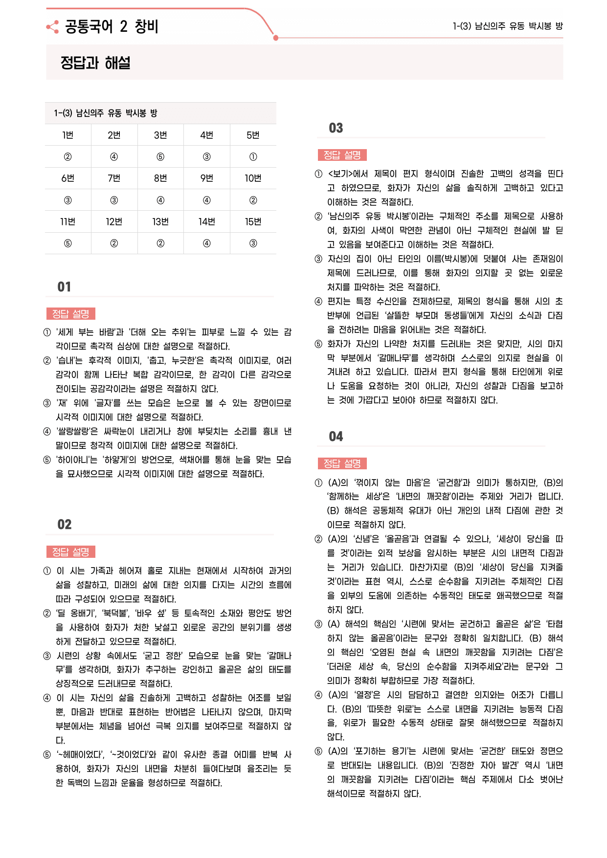 30문항) 창비 공통국어2 1-(3)남 신의주 유동 박씨봉 방 _preview_undefined
