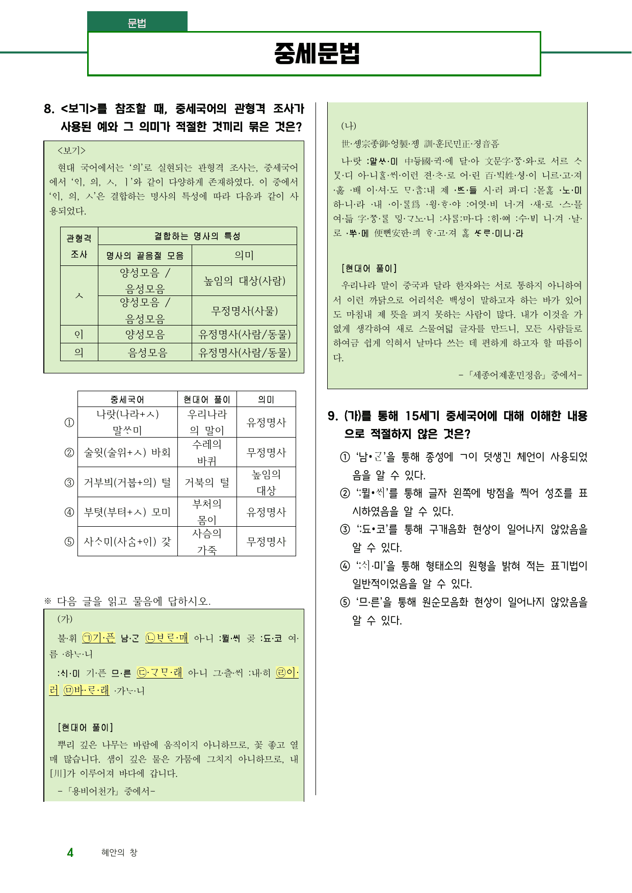내신 수능 한번에 끝내기(중세문법5) _preview_undefined