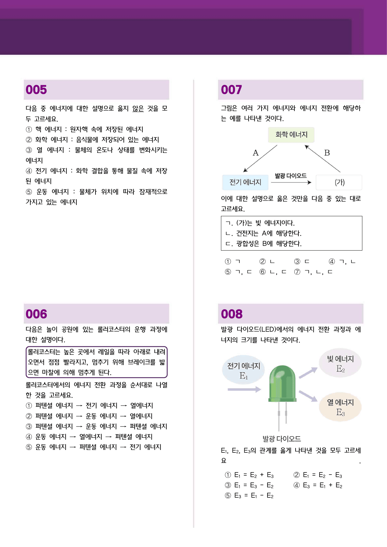 ★1등급 달성★ 28 에너지 전환과 효율적 이용 (꼼꼼개념+유형연습)_preview_undefined