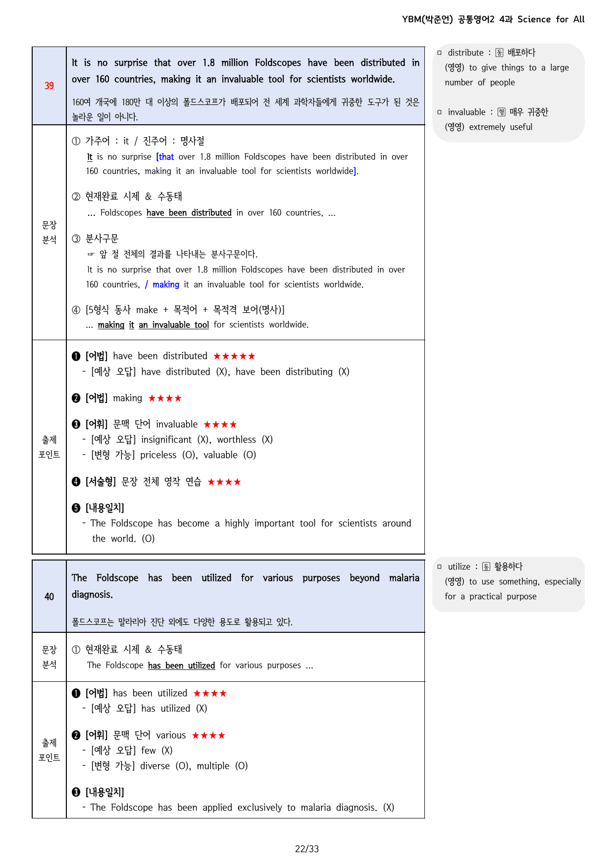 YBM(박준언) 공통영어2 4과 분석 (+Further Reading)_preview_undefined