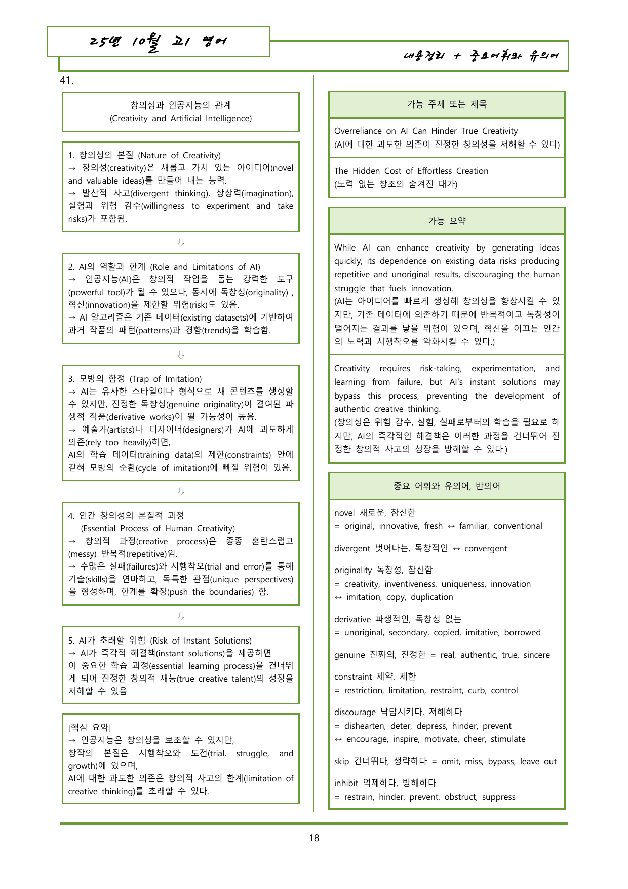 25년 10월 고1 모의고사 내용정리+유의어 자료_preview_undefined