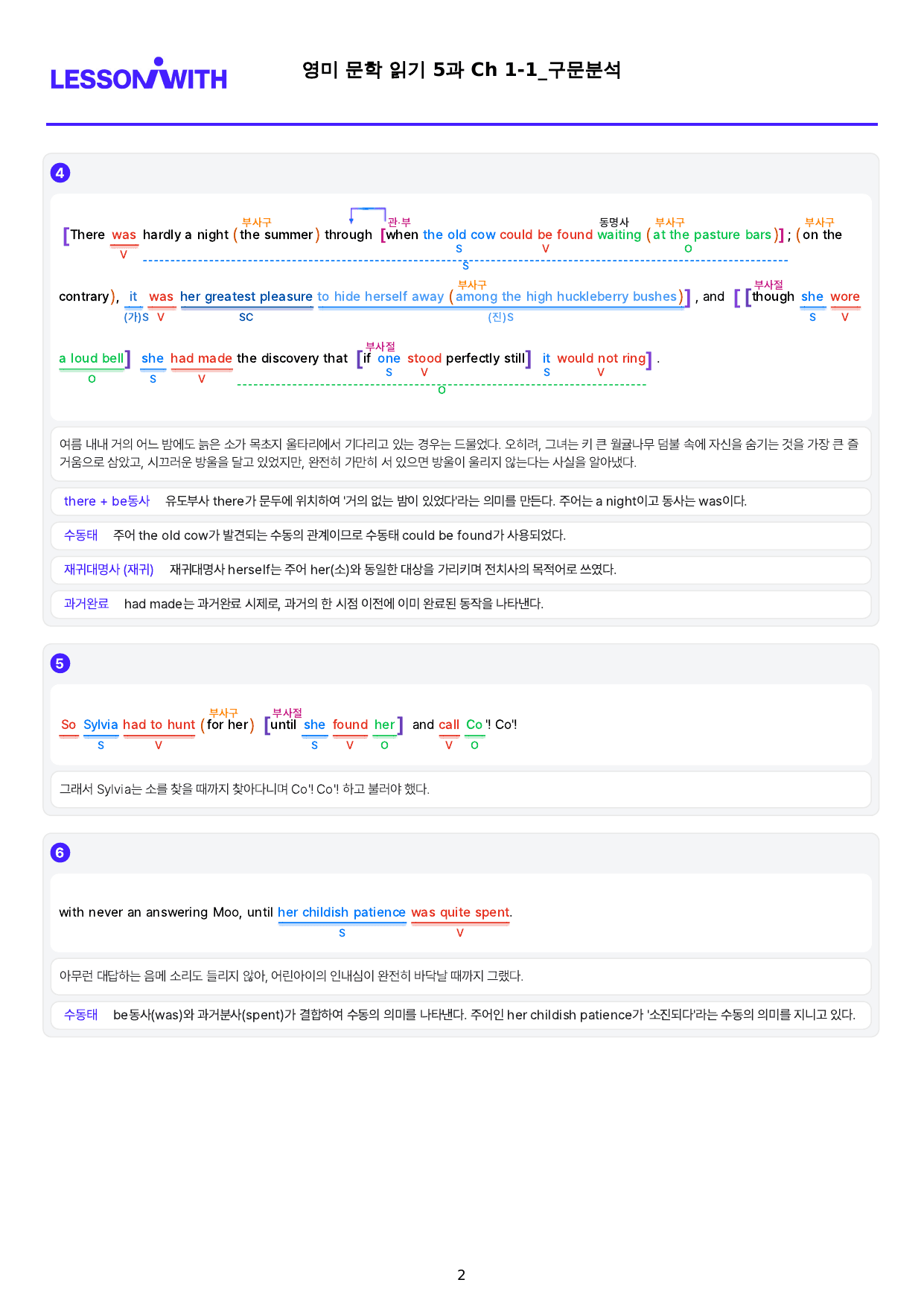 1번 자료=빠른 구문분석=고급영독, 영미 문학 5과_preview_undefined