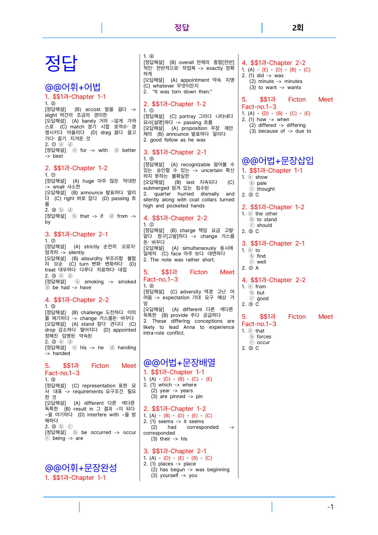 5번 자료=빠른 변형 80제=영미 문학독해 1과_preview_undefined