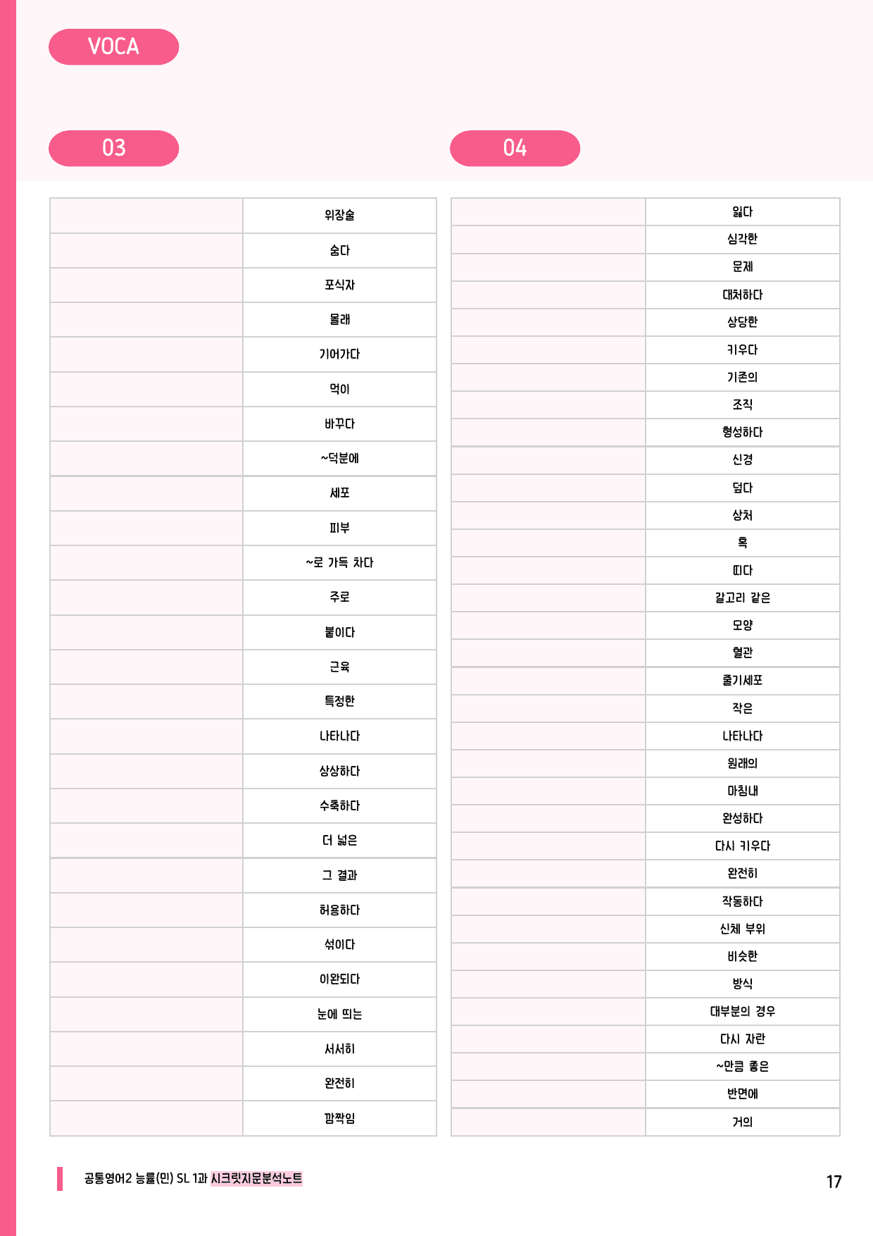 🩷공통2 능률(민) SL 1과 시크릿지문분석노트+깔끔직전보강자료🩷_preview_undefined