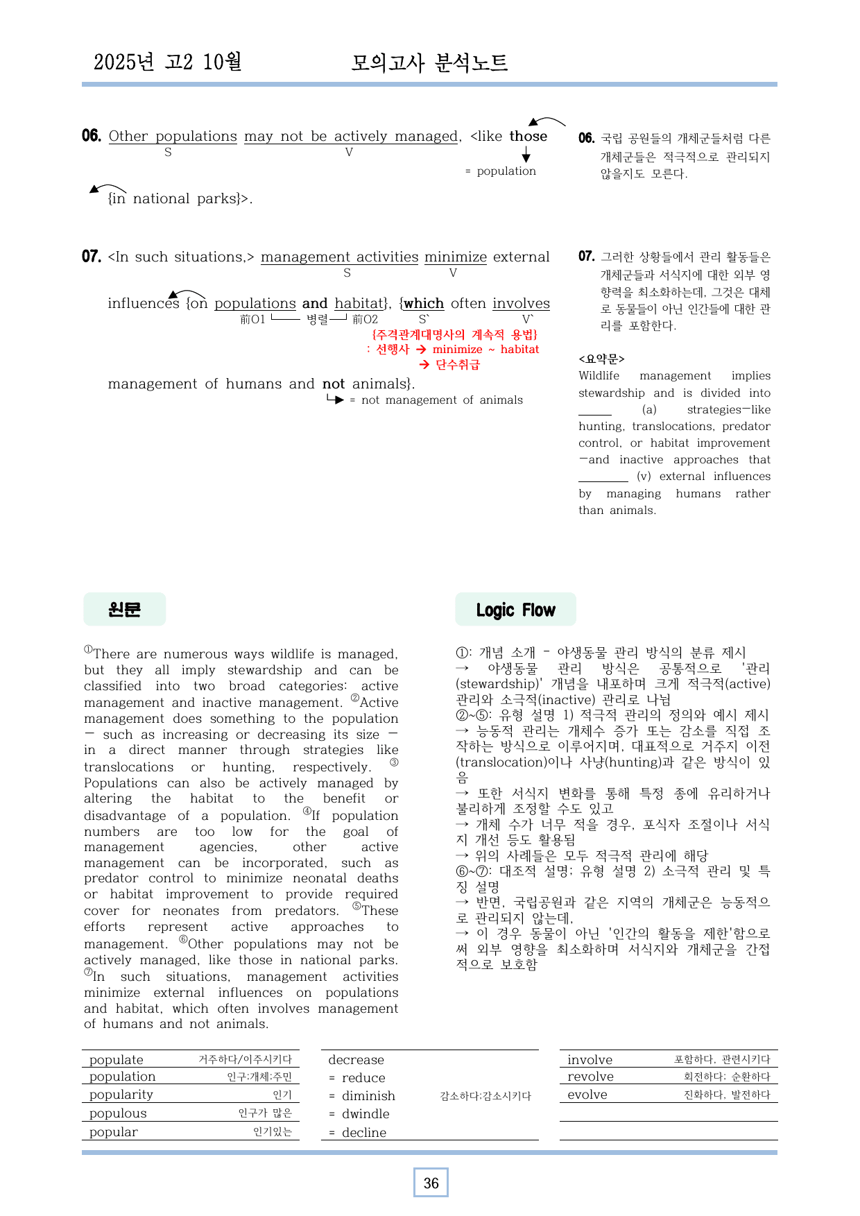 2025년도 고2 10월 모의고사 분석노트_preview_undefined
