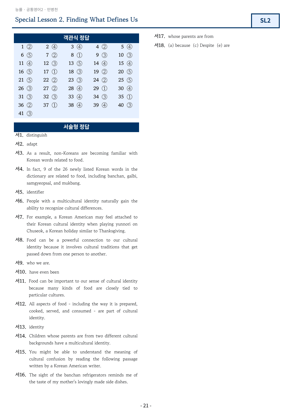 공통영어2 능률 민병천 SL2 (Special Lesson) 59문항_preview_undefined