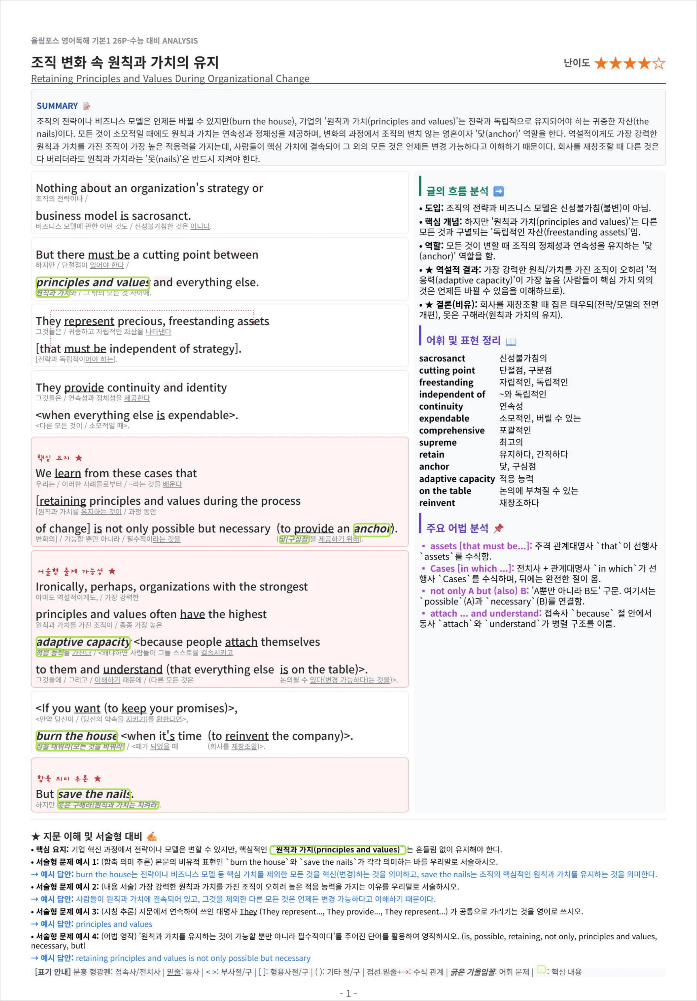 올림포스 영어독해 기본 1 UNIT 4 킹스분석_preview_undefined