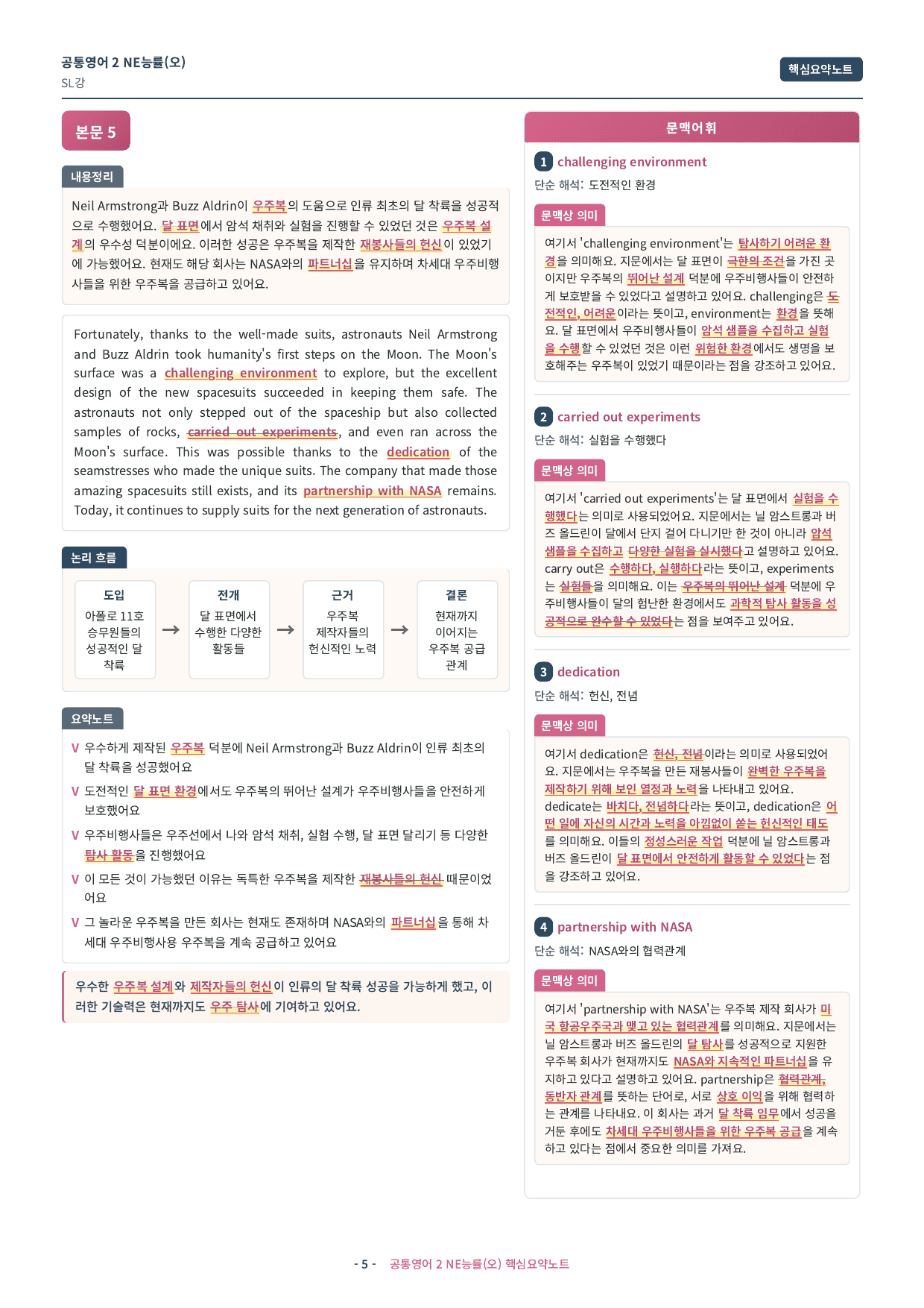 🩷 (공통영어2) 능률(오) SL과 핵심요약노트🩷_preview_undefined