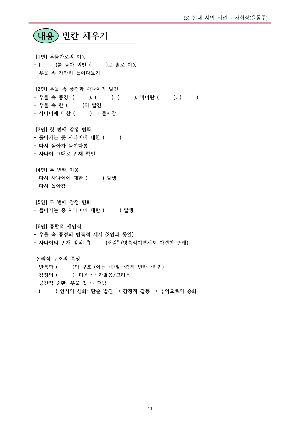 22개정 공통국어2 지학사 2-(3) 자화상 내용정리_preview_undefined