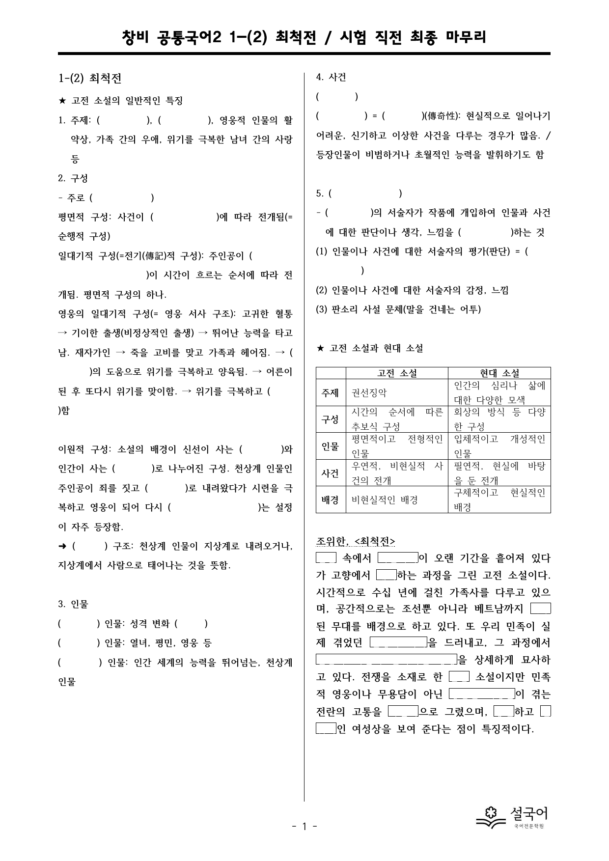 창비 공통국어2 1-(2) 최척전 시험 직전 최종 마무리_preview_undefined