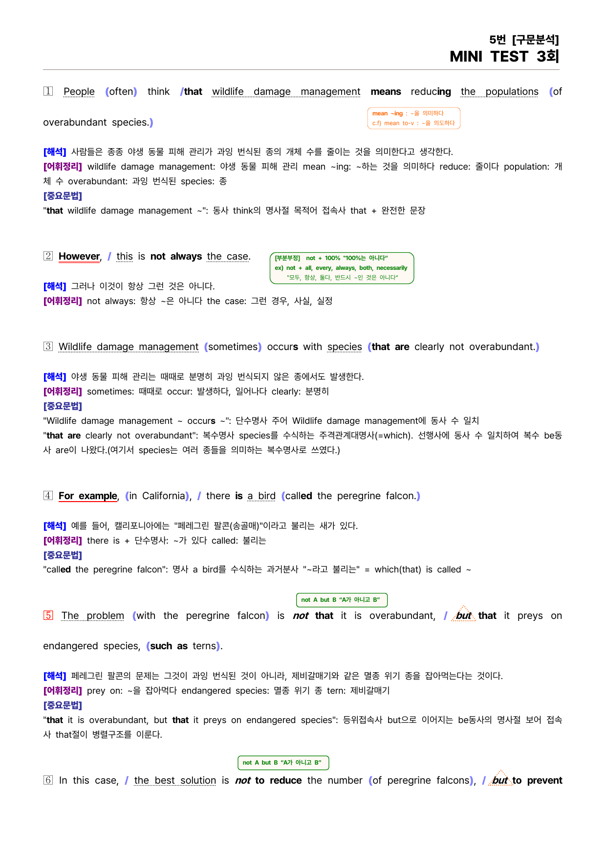 빠바(2024) 유형독해 MINI TEST 3회_preview_undefined