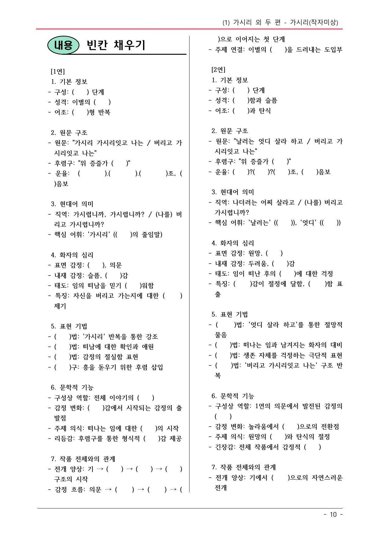 22개정 공통국어2 천재종 1-1 (가)_가시리 내용정리_preview_undefined