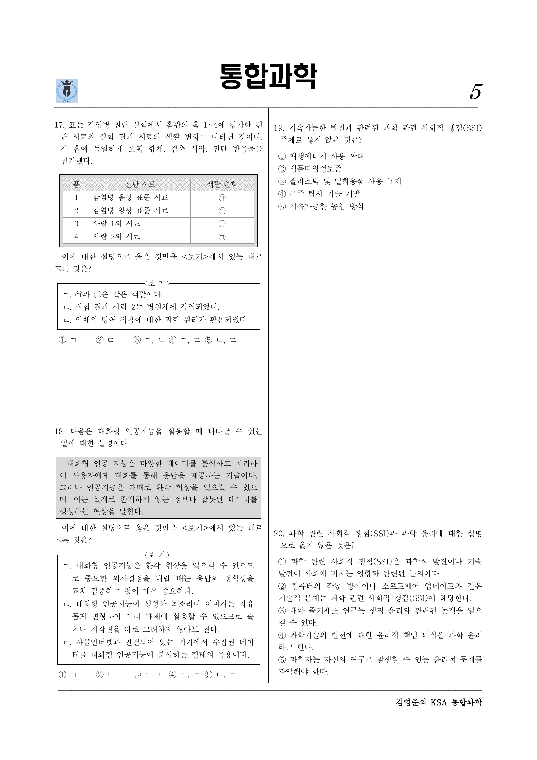 통합과학2. 3-1-01 과학기술의 활용 02 발전과 쟁점(실력)_preview_undefined