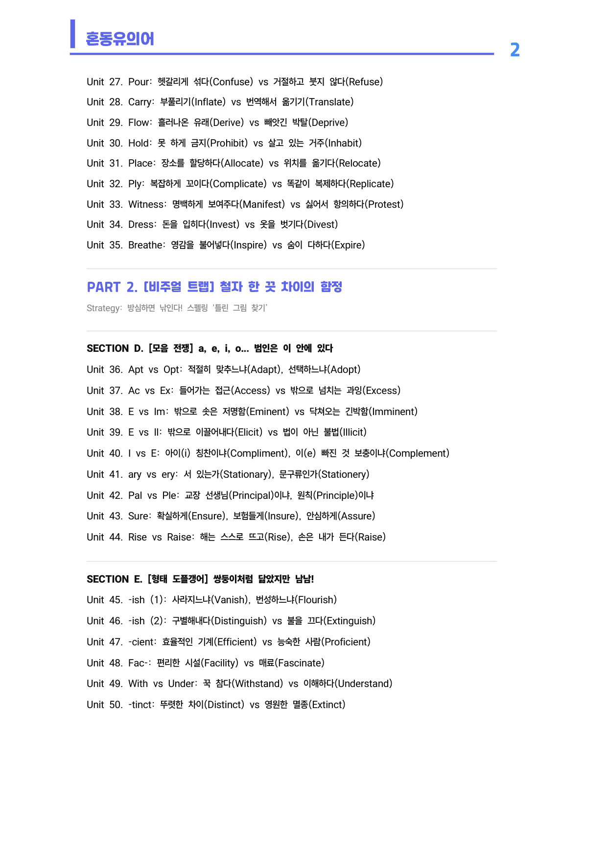 🩷시크릿VOCA : 혼동어휘 100개 끝내기 - 방학특강 어휘 자료🩷_preview_undefined