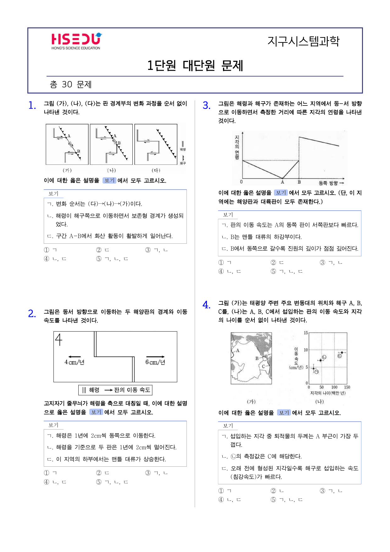 22개정 지구시스템과학 1단원 고난도 문제_preview_undefined