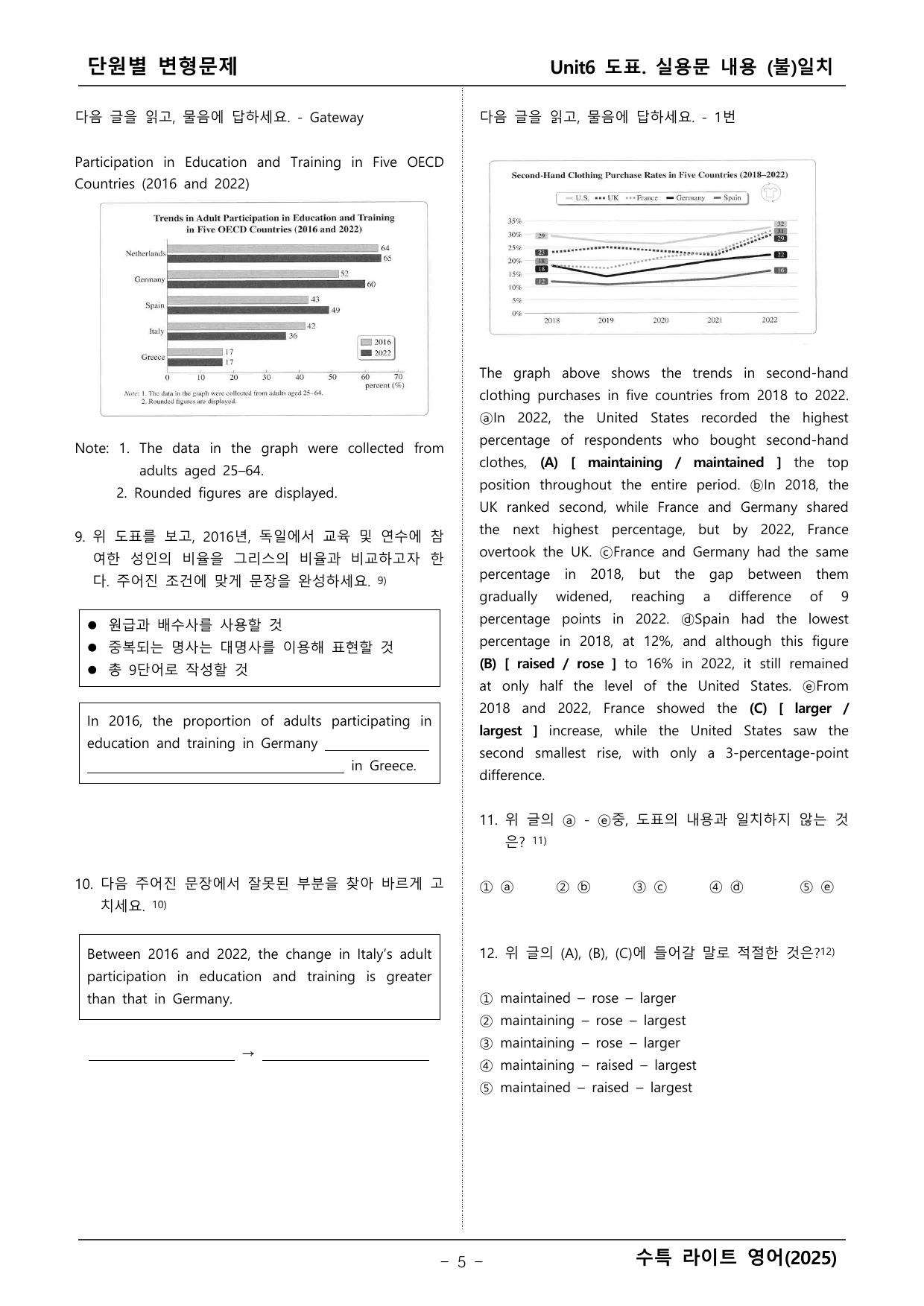 수능특강 라이트 영어 변형문제_preview_undefined