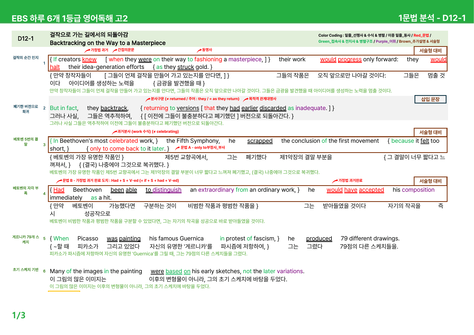 하루 6개 1등급 영어독해 고2 D10-12 - 본문분석_preview_undefined