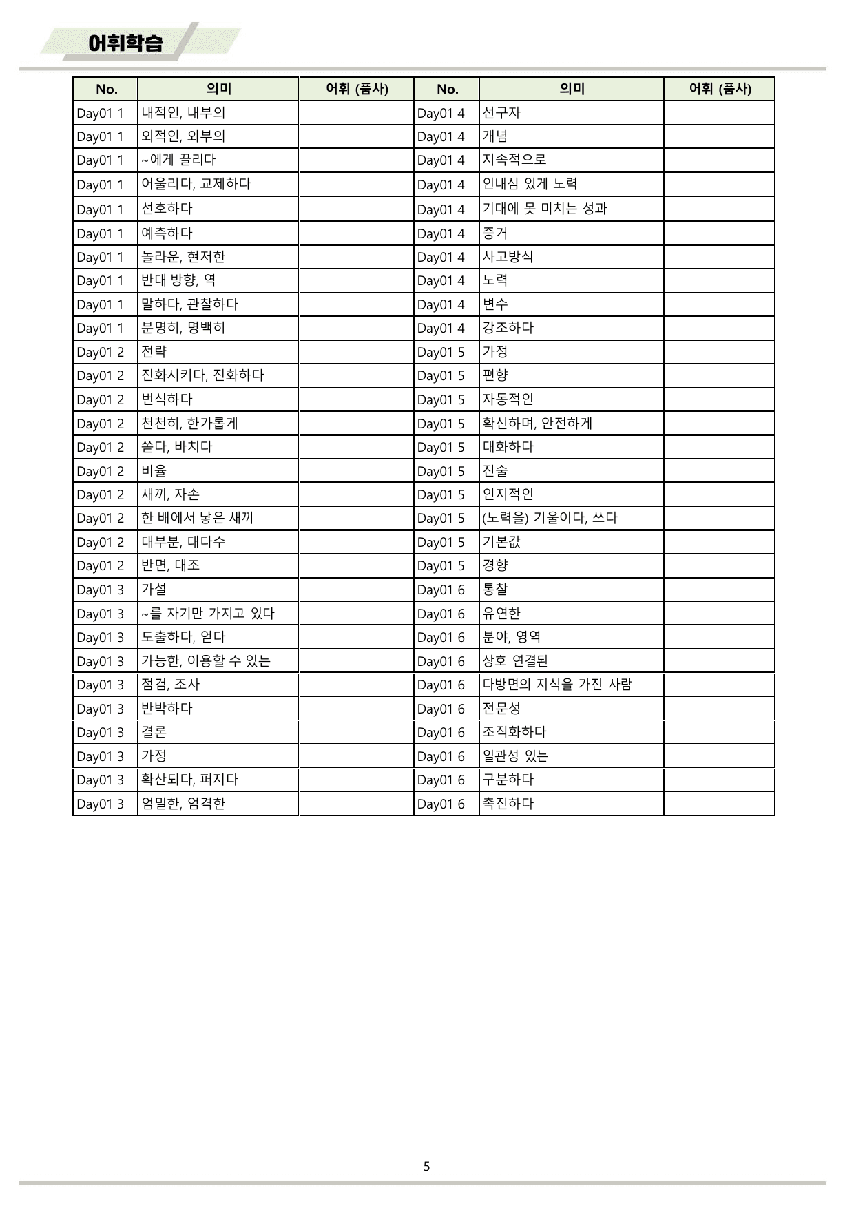 EBS 하루6개 1등급 영어독해 전국연합 고1 워크북 11종 01 day_preview_undefined