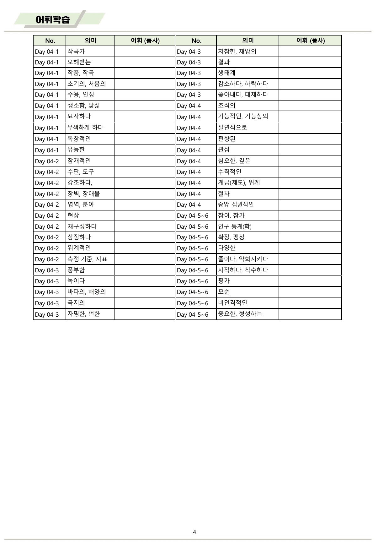 EBS 하루6개 1등급 영어독해 전국연합 고1 워크북 11종 04 day_preview_undefined