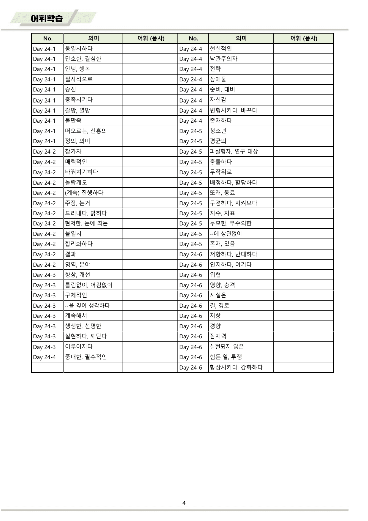 EBS 하루6개 1등급 영어독해 전국연합 고1 워크북 11종 24 day_preview_undefined