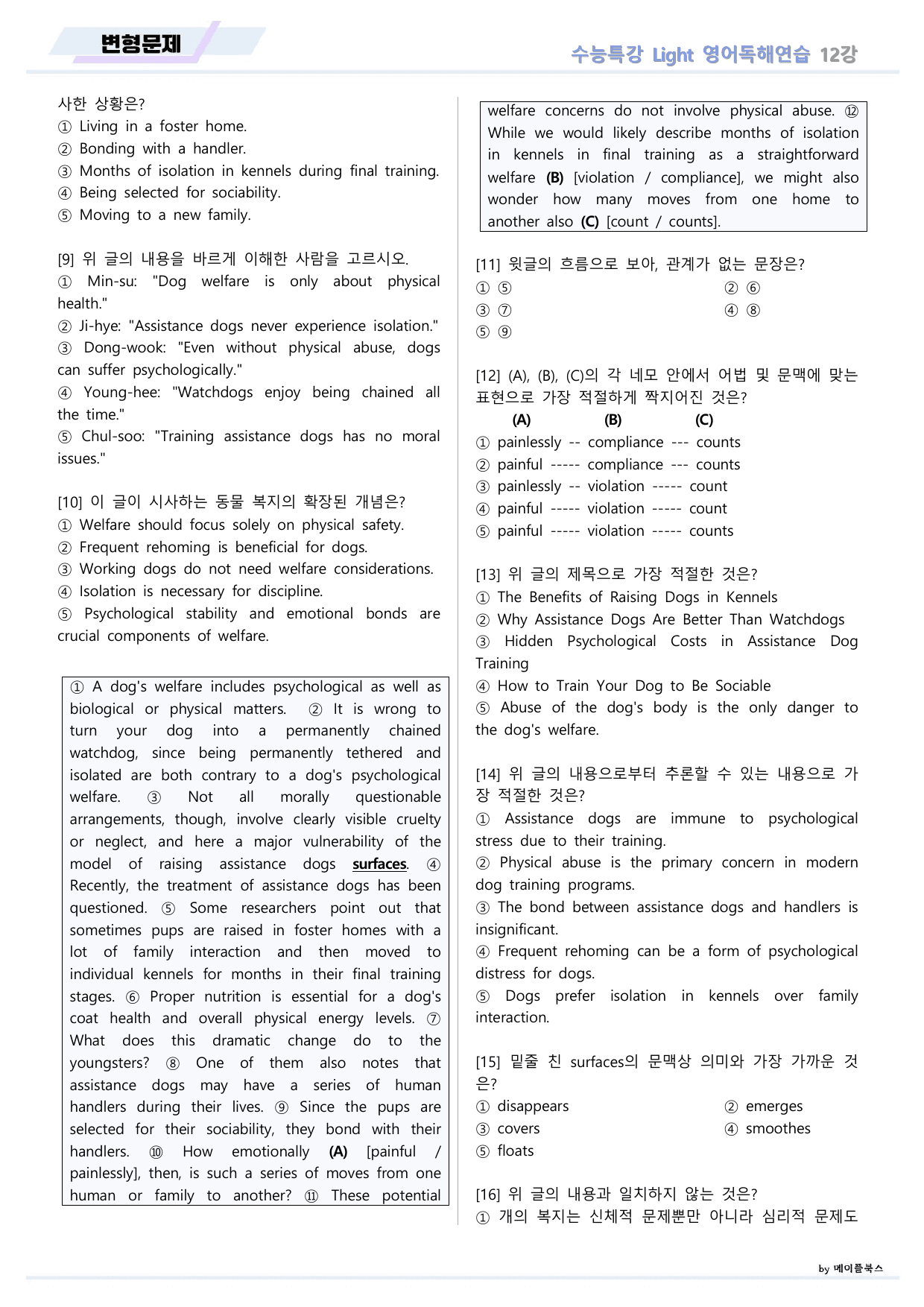 EBS 수능특강 Light 라이트 영어독해연습 2026년 변형문제 12_preview_undefined