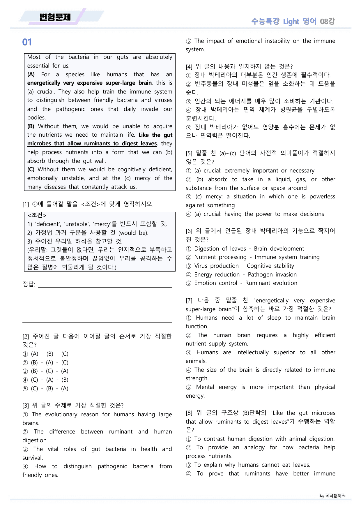 EBS 수능특강 Light 라이트 영어 2026년 변형문제 08 강 _preview_undefined