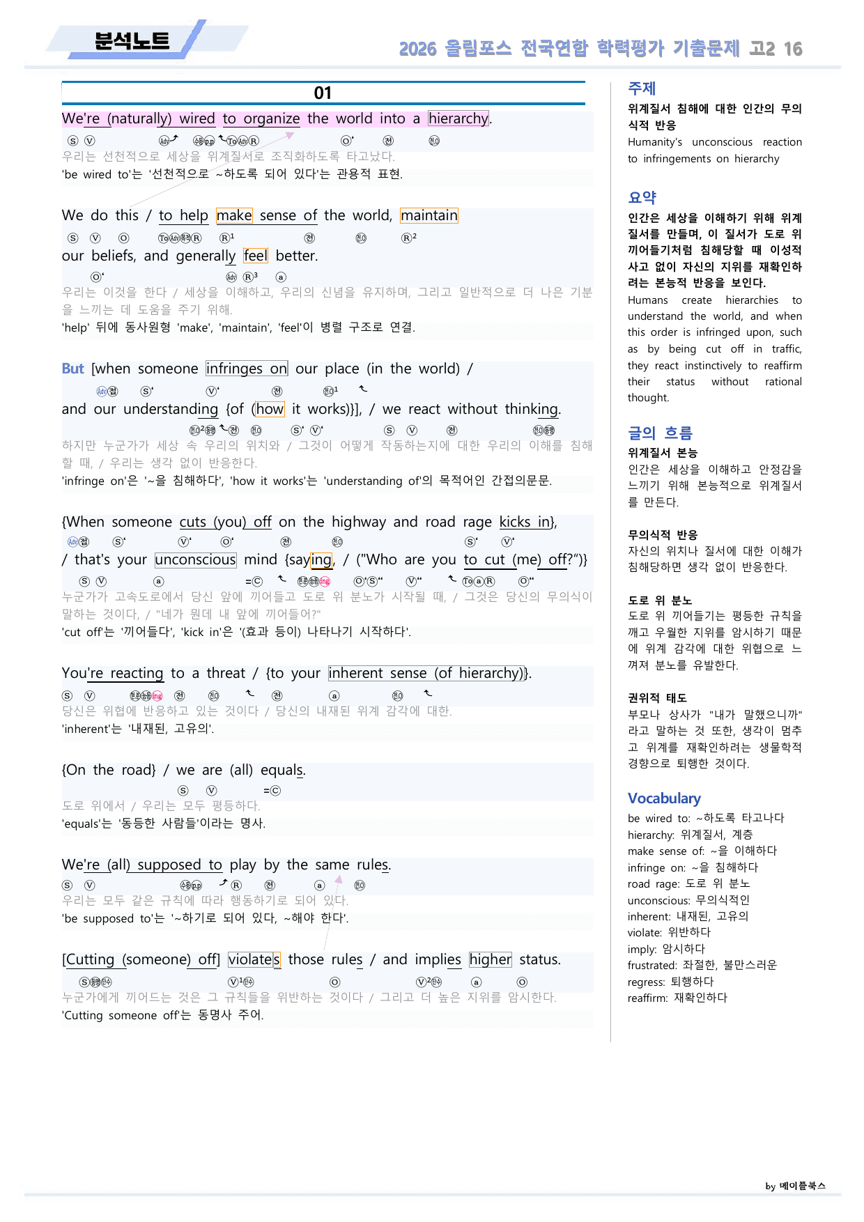 EBS 2026 올림포스 전국연합 기출문제 고2 분석노트 16 강_preview_undefined