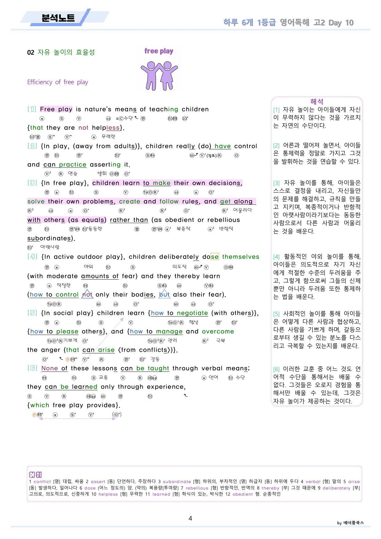 하루6개 1등급 영어독해 전국연합 고2 분석 변형문제 워크북 DAY 10_preview_undefined