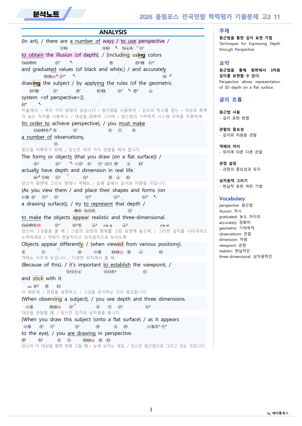 2026 올림포스 전국연합 기출문제 고2 분석 변형문제 워크북 11 강_preview_undefined