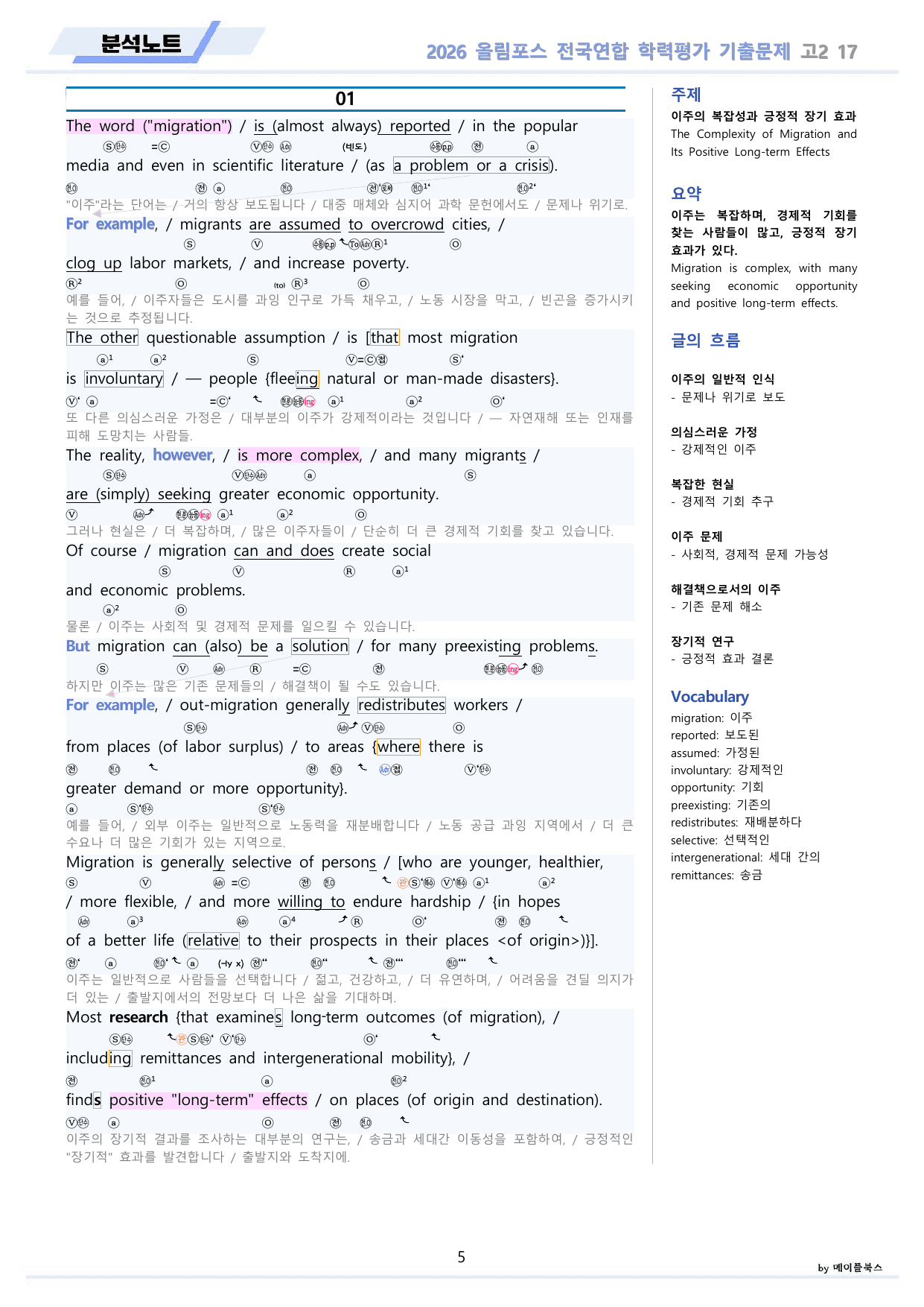 2026 올림포스 전국연합 기출문제 고2 분석 변형문제 워크북 17 강_preview_undefined