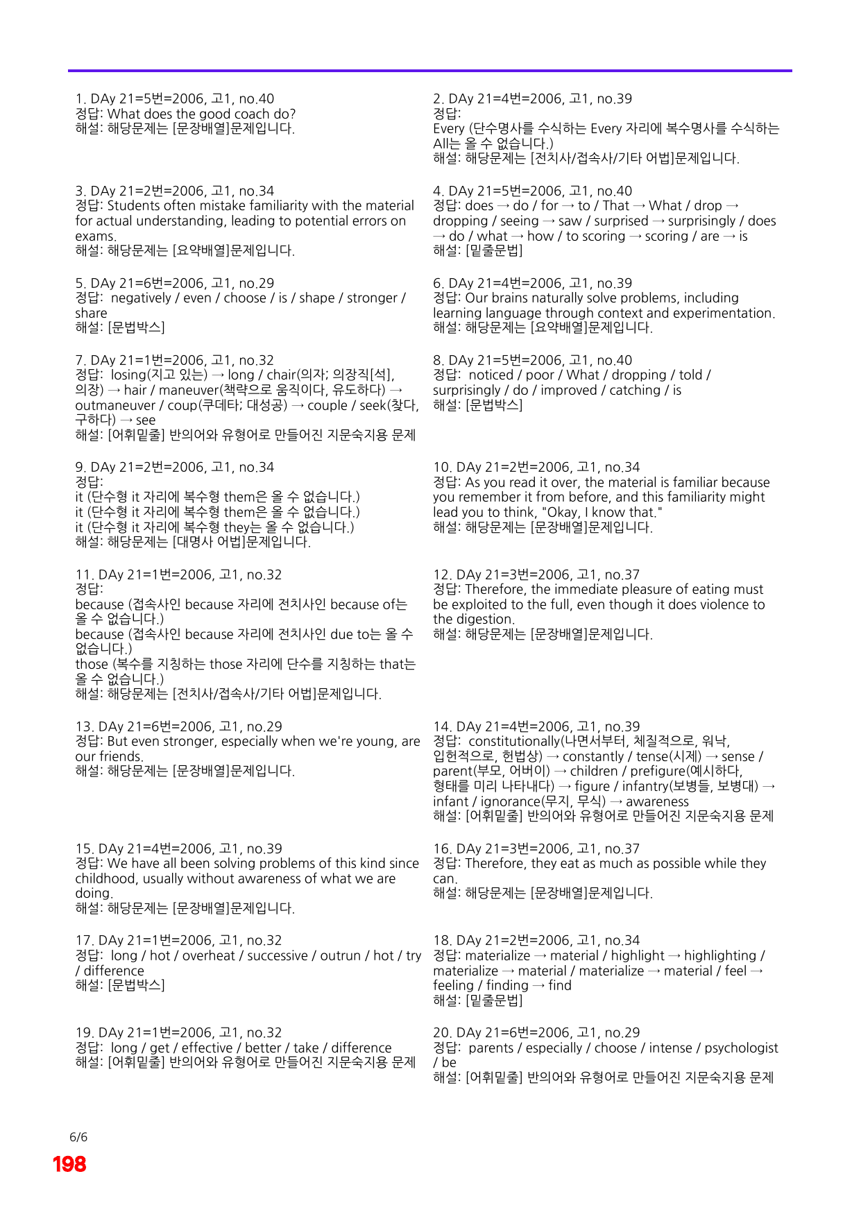 4번=메가 워크북=(2511 출간)=하루 6개, 고1=Day 21_preview_undefined
