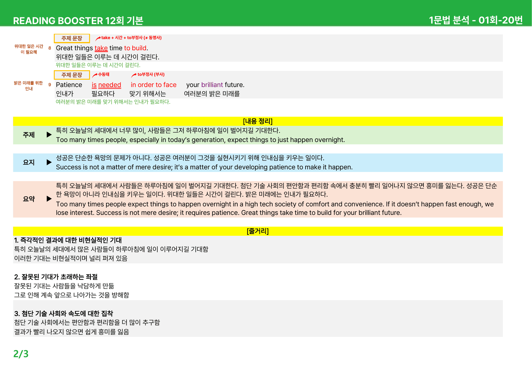 리딩 부스터 영어독해 12회 기본 - 상세분석 1회 (2020)_preview_undefined