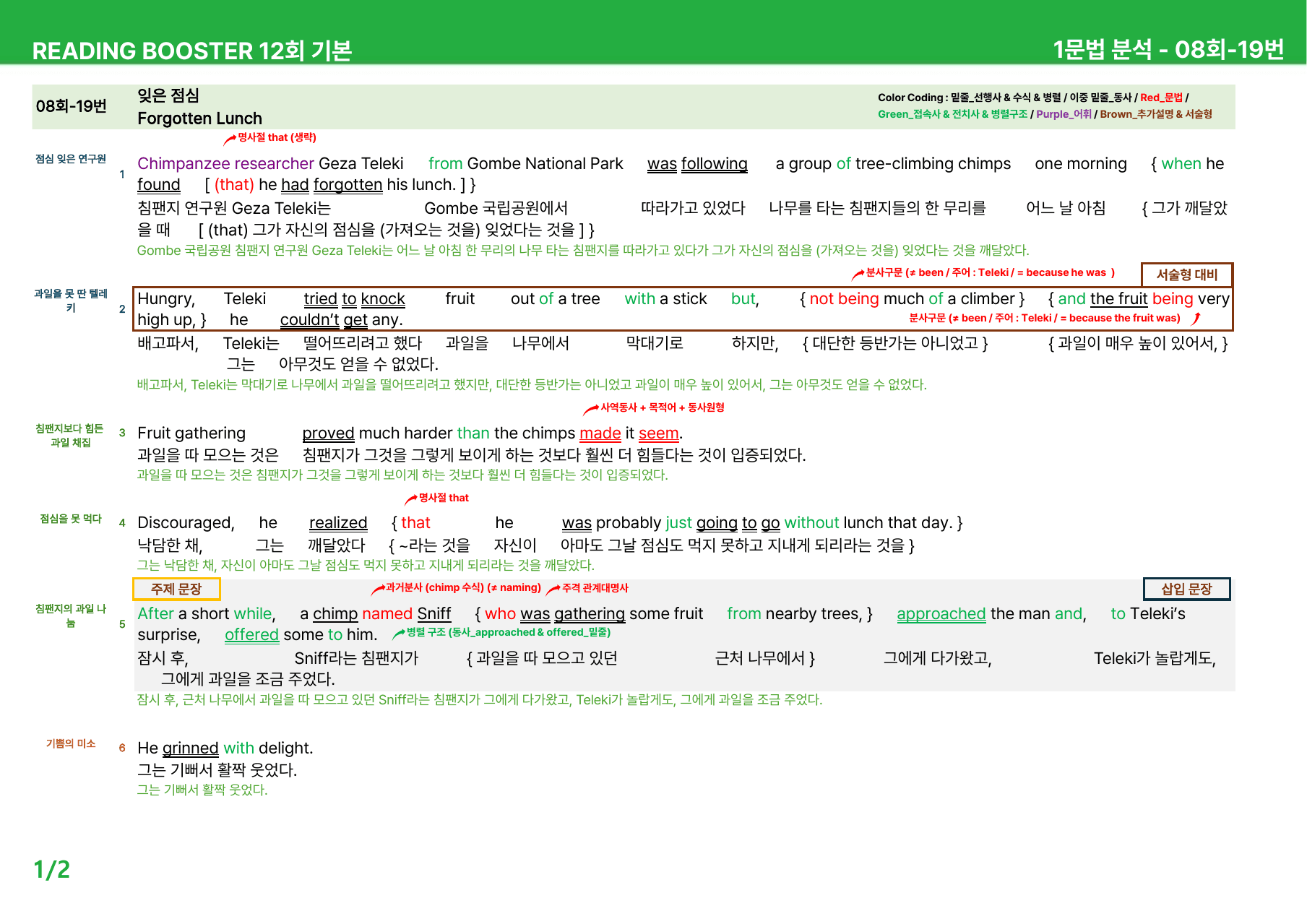 리딩 부스터 영어독해 12회 기본 - 상세분석 8회 (2020)_preview_undefined
