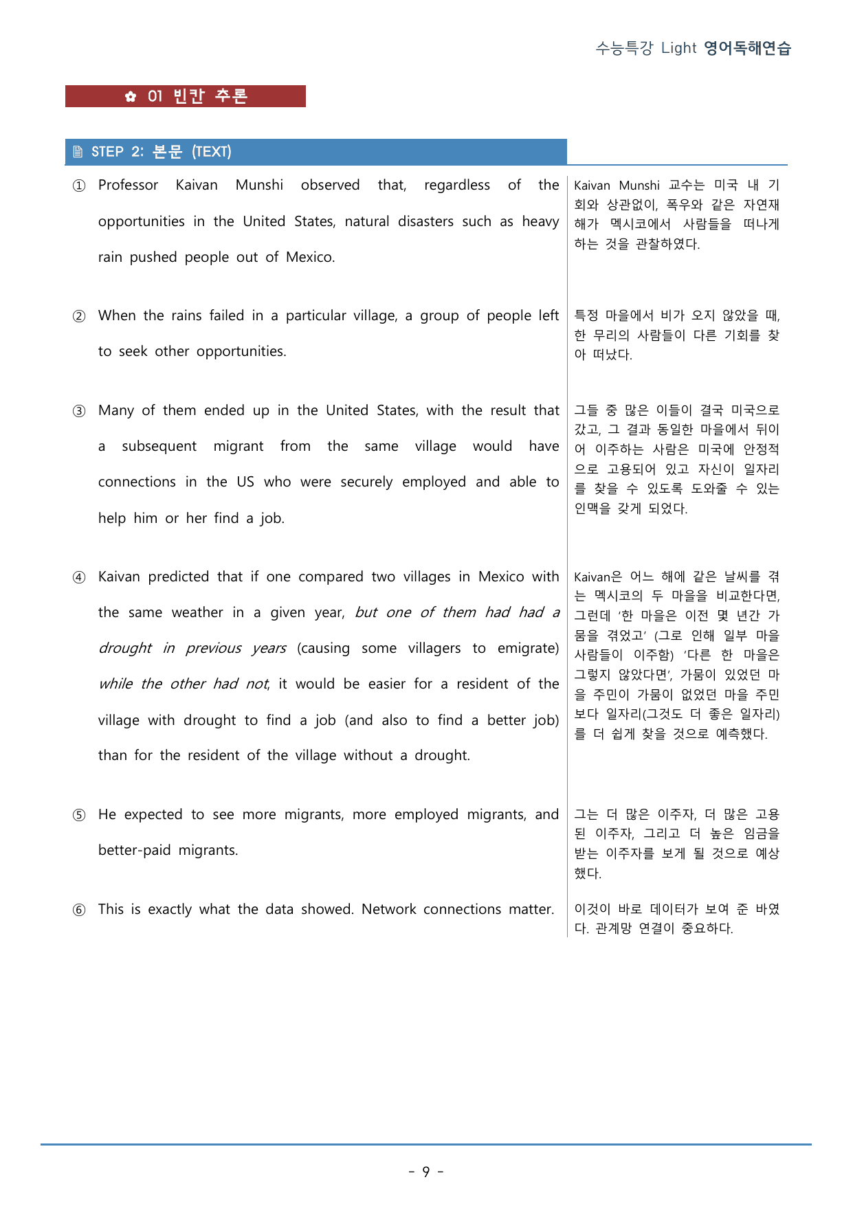 01강_수능특강 Light 영어독해연습_워크북+구문분석+변형문제(63p)_preview_undefined