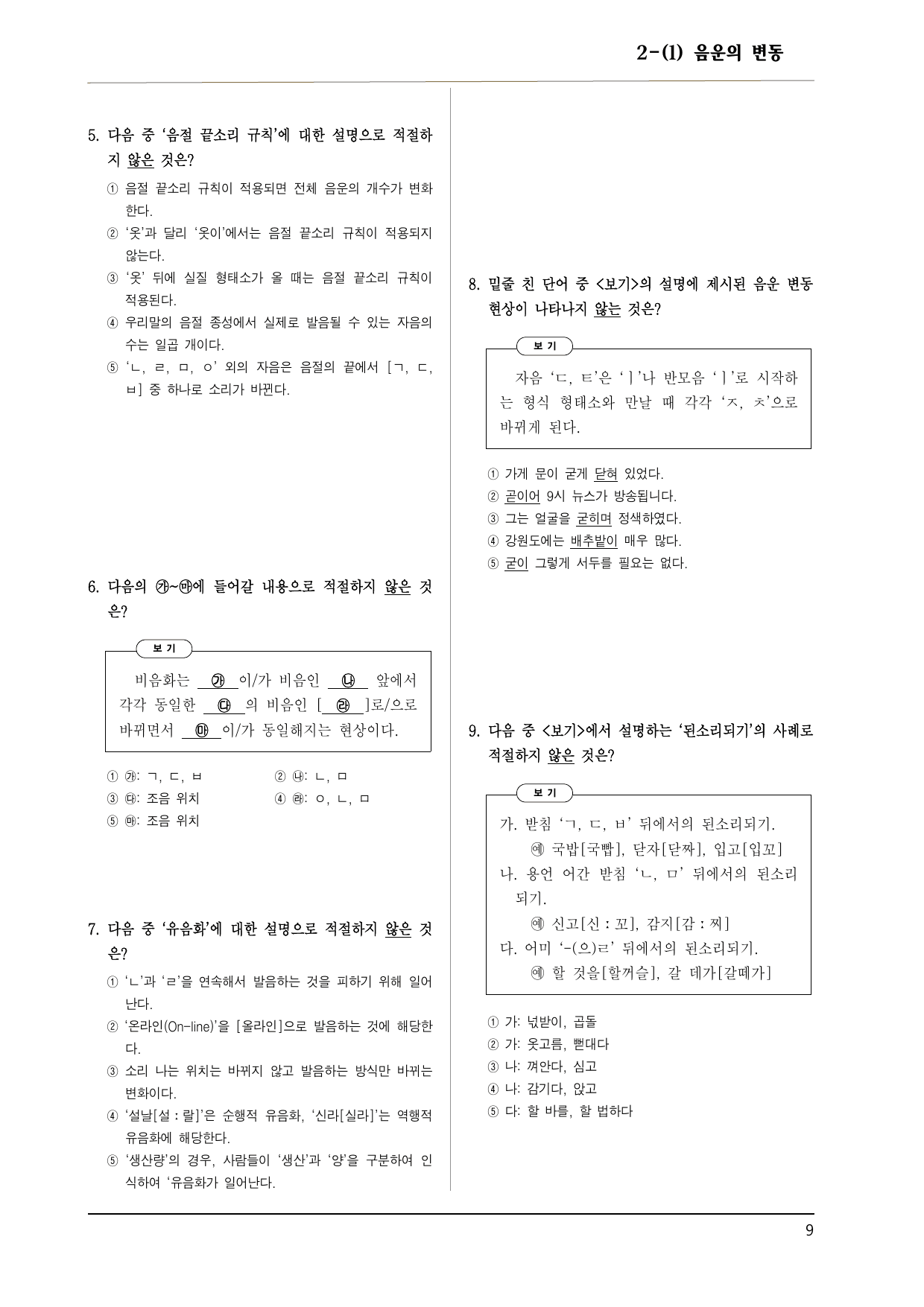 공통국어1 비상(박) 2-(1) 음운의 변동 150제_preview_undefined