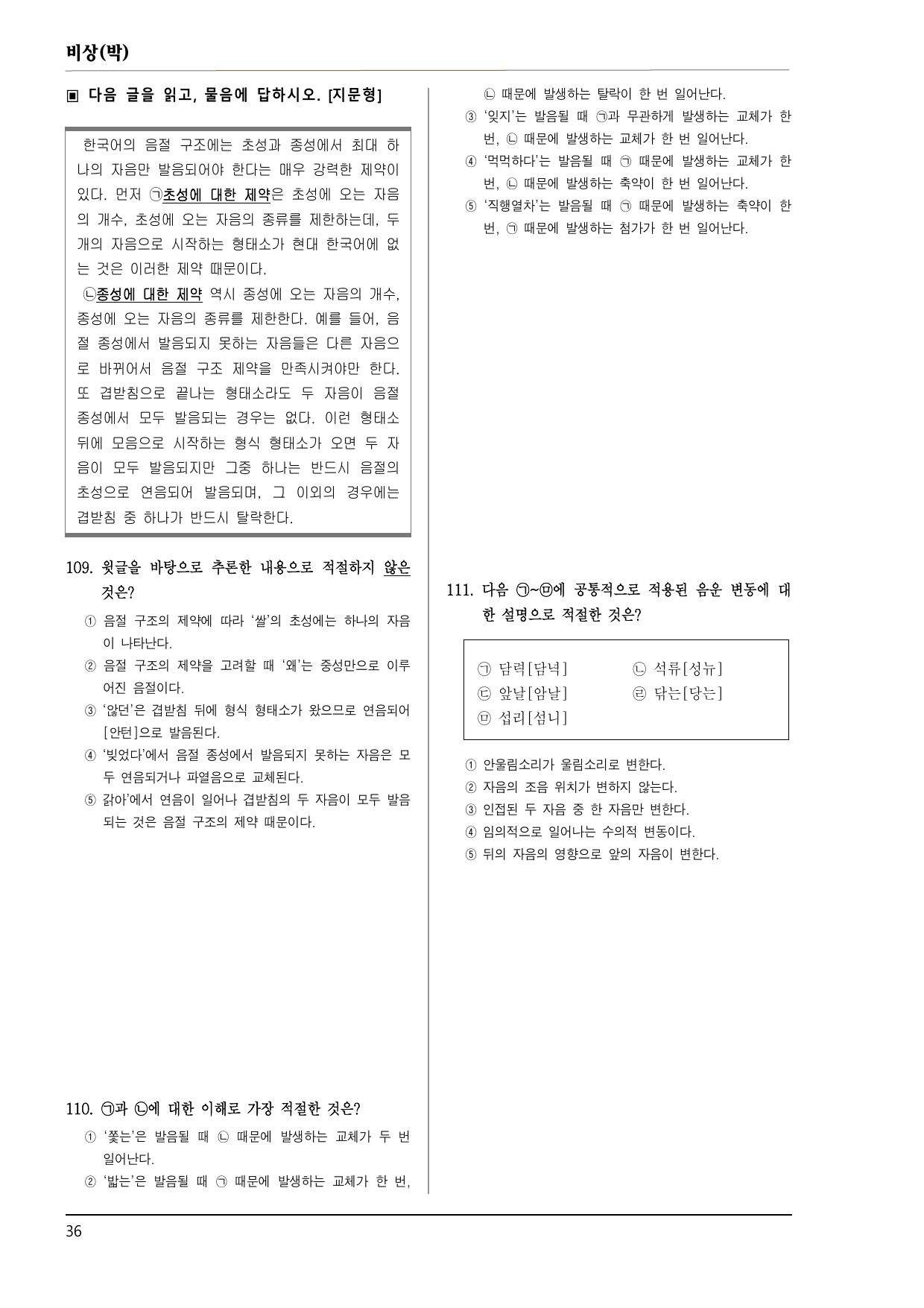 공통국어1 비상(박) 2-(1) 음운의 변동 150제_preview_undefined