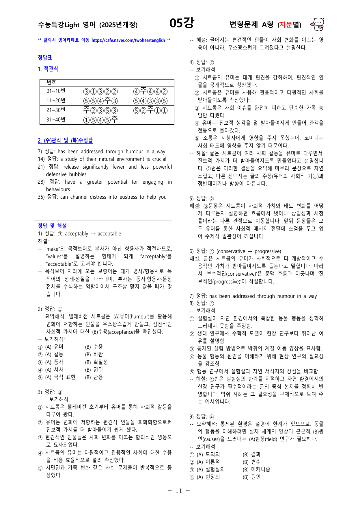 수능특강 Light 영어 05강 변형문제 1차_preview_undefined