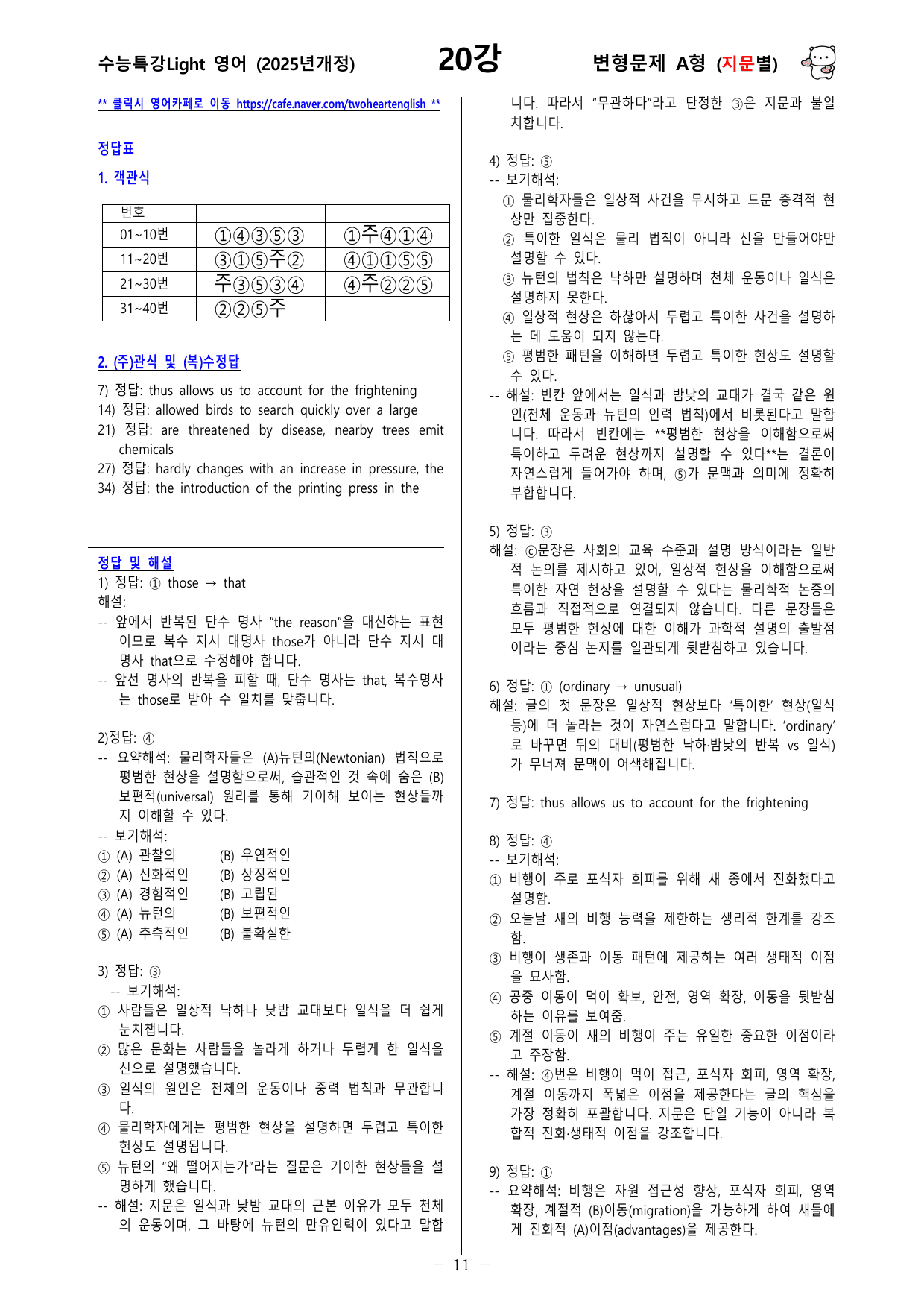 수능특강 Light 영어 20강 변형문제 1차_preview_undefined