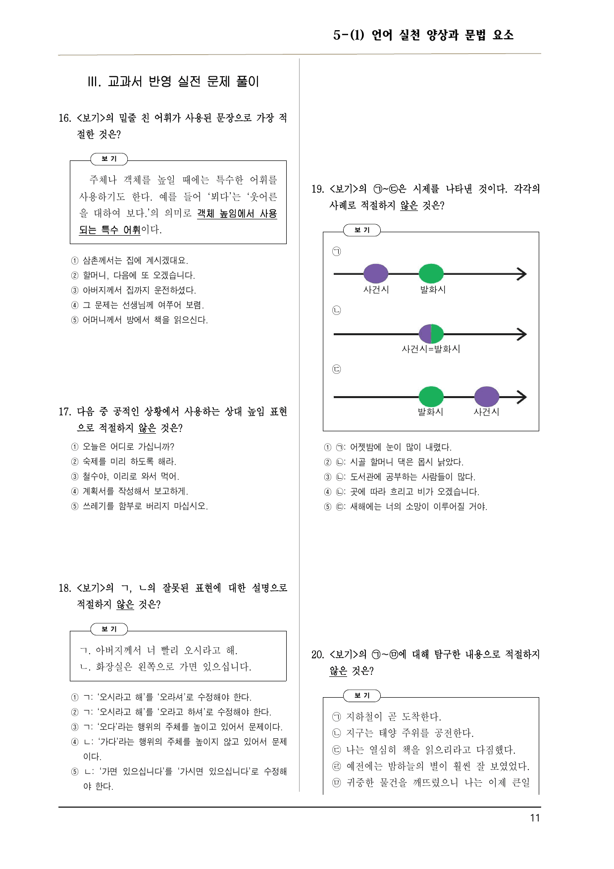 공통국어1 비상박 5-1 언어 실천 양상과 문법 요소_preview_undefined
