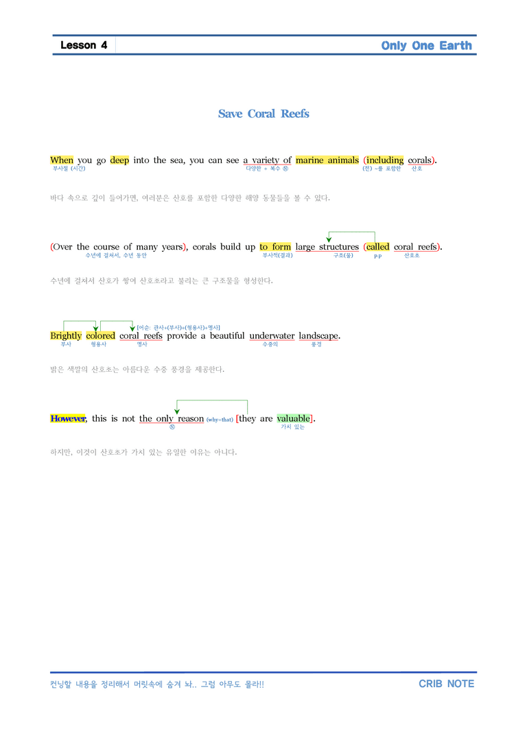 공통영어1 천재(조) 4과_본문분석 by crib-note_preview_5