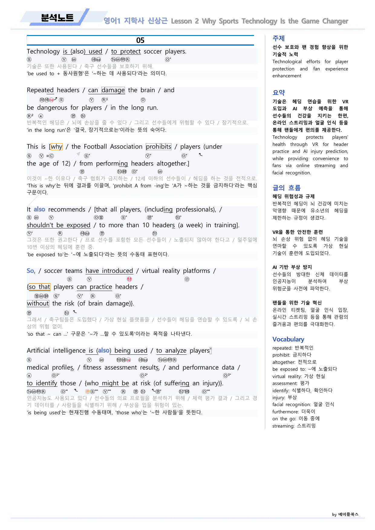 영어1 지학사 신상근 분석노트 02 2강 2과 22년 개정판 메이플북스_preview_undefined