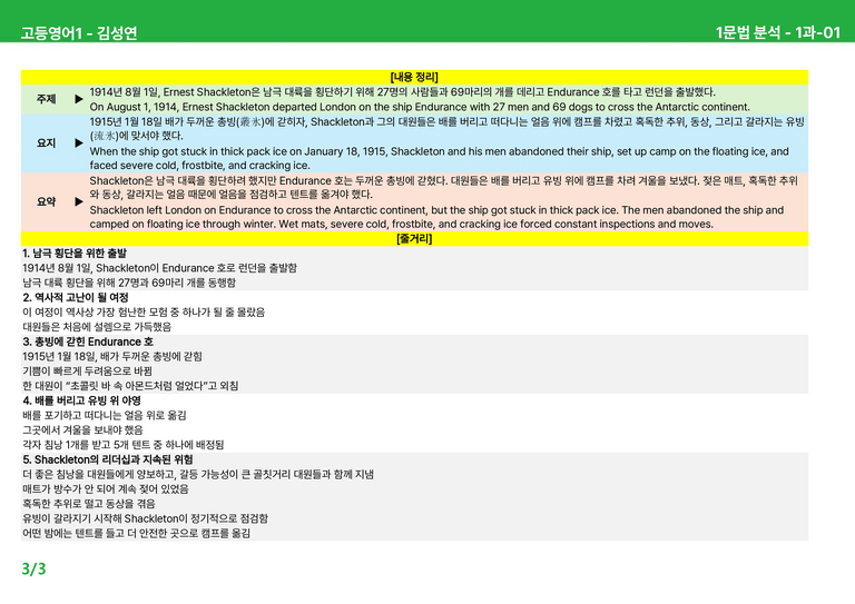 고등영어1 미래엔(김) 1과 상세분석 by 시드잉글리쉬_preview_3