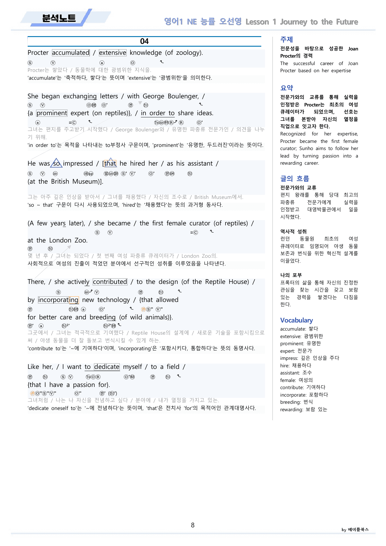 영어1 NE 능률 오선영 분석 변형문제 워크북 올인원 01 1강 1과 _preview_undefined
