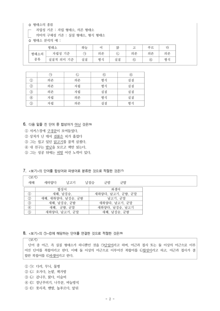 중1-1 (비-박영) 3-1 단어가 만들어지는 원리 -객관식 (25문제)_preview_2