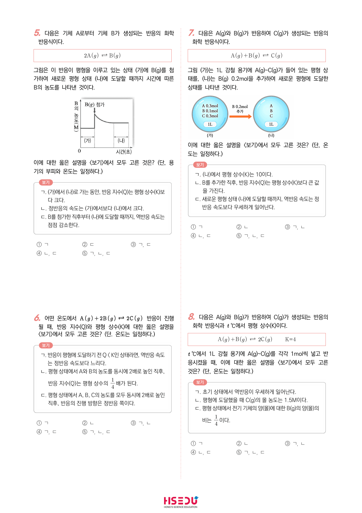 22개정 화학 3-3 화학 반응의 진행 방향 예측 유형별 문제_preview_undefined