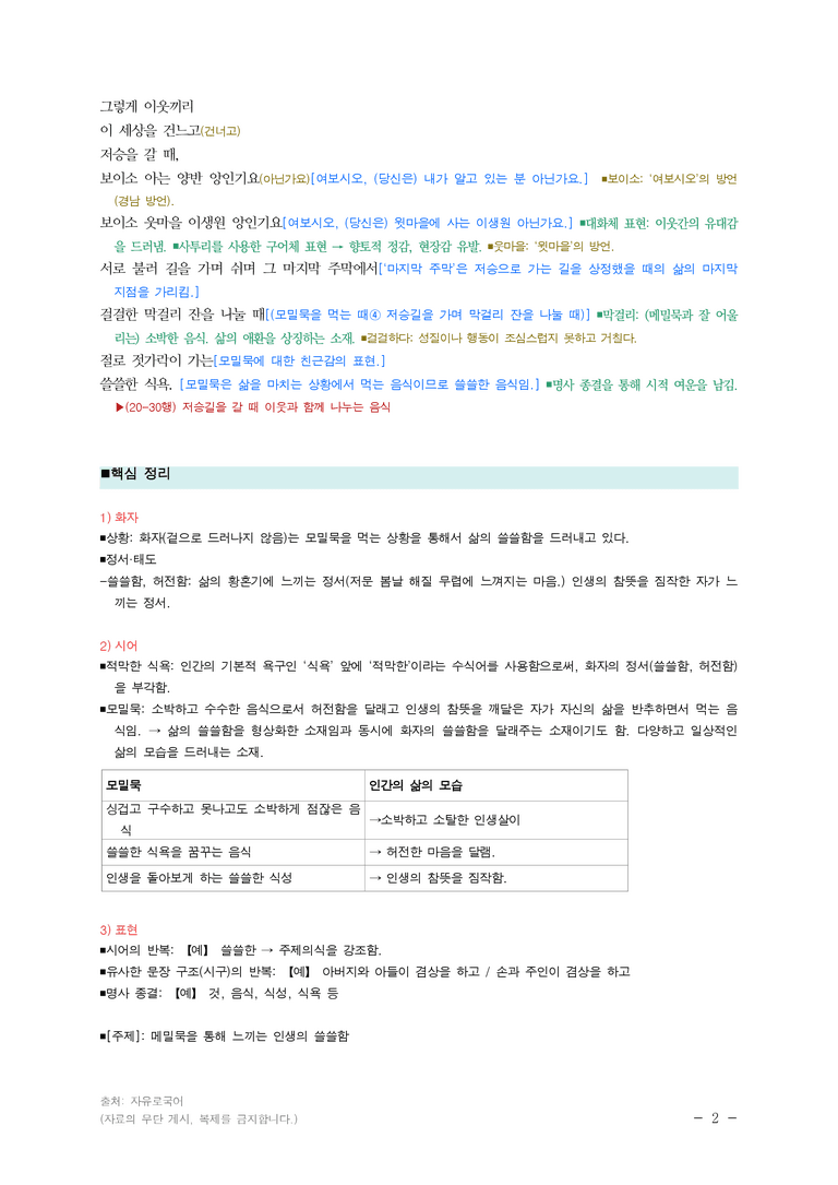 (24-06) (고1) 적막한 식욕 (박목월) ■(해설•정리)_preview_2