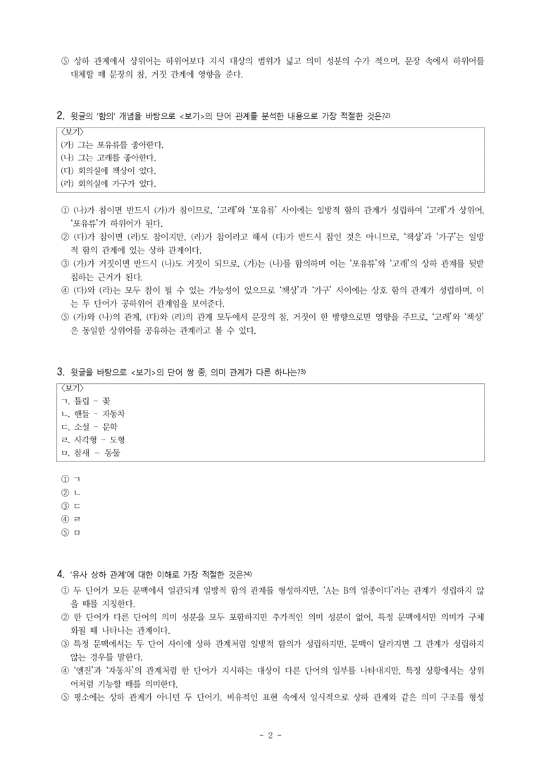 (25-10) (고2) 단어의 의미 관계 (14문제)_preview_2
