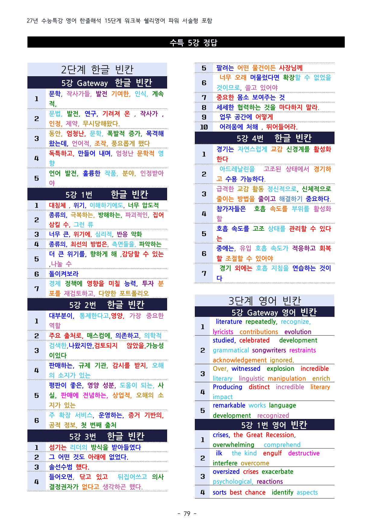 27년 수능특강 영어 5강 워크북 15단계+ 변형_preview_undefined